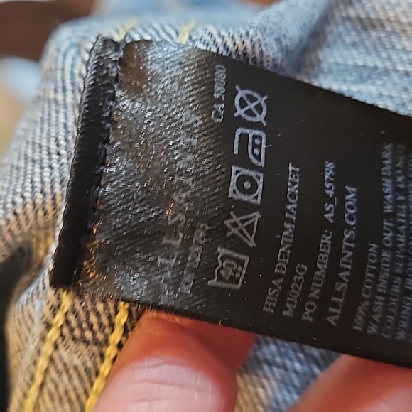 All Saints jean jacket size S - Picture 9 of 9